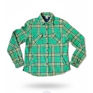 All-Son Green/Black Plaid Wool Blend Shirt Jacket Men’s Medium EUC!